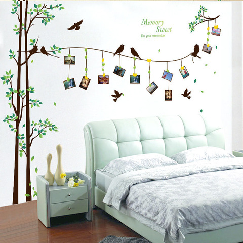 [ZOOYOO] 205*290cm/81*114in large photo tree Wall Stickers home decor living room bedroom 3d wall art decals diy family murals ► Photo 1/6