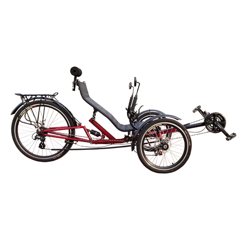 24 Speed Adult Foldable Tricycle Three Wheel Suspension Recumbent Trike ► Photo 1/1