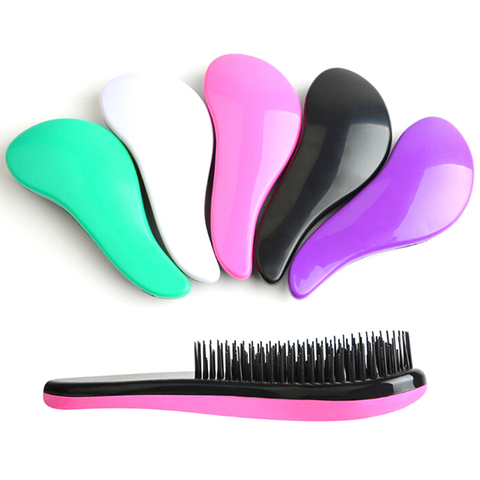 Anti-static Brush  Detangling Hair Brush Combs Salon Gentle Tangle Wet Dry Bristles Handle Tangle Curly for Baby Kids and Women ► Photo 1/6