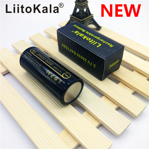 HK 26650-50A Lii-50A LiitoKala 26650 5000 mAh Li-ion 3.7V Rechargeable Battery for Flashlight 20A new packaging ► Photo 1/6