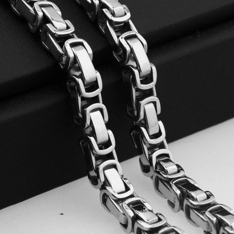 Charming 5mm Byzantine Box Chain 316L Stainless Steel Mens Boys Silver /Gold Color Chain Necklaces Bracelet Jewelry ► Photo 1/6