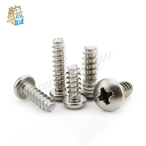 100pcs/lot M2 M2.3 M2.6 Stainless steel pan head philips self tapping screw for plastic PB ► Photo 1/4