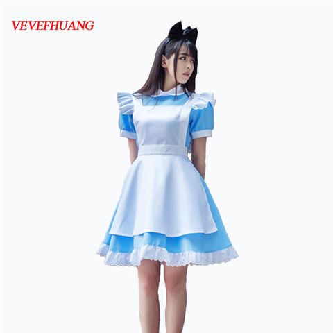 VEVEFHUANG Game Wonderland Party Cosplay Alice Costume Anime Sissy Maid Uniform Sweet Lolita Dress Halloween Costumes For Women ► Photo 1/6