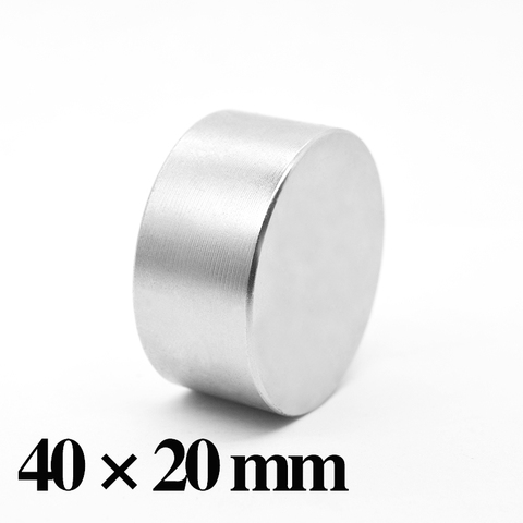 HYSAMTA 1 Piece N52 Neodymium Magnet 40x20 Permanent NdFeB Super Strong Powerful Round Magnetic Magnets Disc 40*20mm ► Photo 1/6