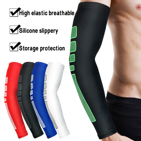 1Pcs Breathable Quick Dry Running Arm Sleeves Basketball Elbow Knee Pad Fitness Armguards Sports Equipment For Sun Protection ► Photo 1/6