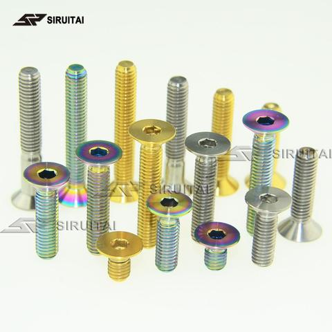 Titanium bolt M6X10/15/20/25/30/35/40mm countersunk titanium bolt six angle sleeve titanium screw GR5 ► Photo 1/4
