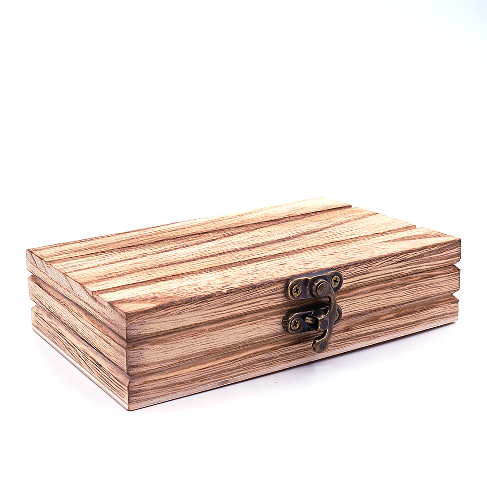 Wooden Hinged Lockable Box Jewellery Storage for Case Crfats Sundries -  AliExpress