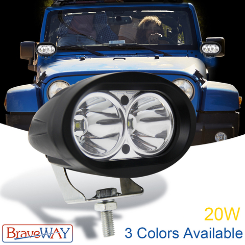 BraveWay 3.6 inch Flood/Spot Led Work Light Waterproof Offroad Truck Car LED Work Light 12V LED Extra Light for ATV Motorcycle ► Photo 1/6