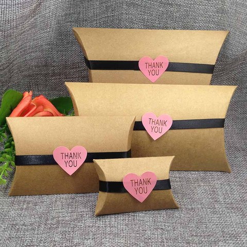 DIY Fashion Jewelry Gift Box Ring Box  Kraft/White/Black/Golden DIY Packing Gift Wedding Favour Box Kraf Pillow Box ► Photo 1/6