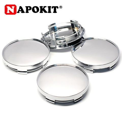 4pcs 58mm(54mm) fit 56mm Badge Chrome Car Wheel Rims Center Hubcap Caps Cover Car Styling ► Photo 1/6