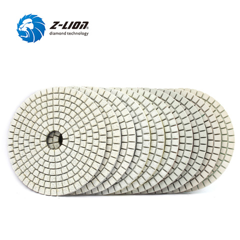 Z-LION 10pcs 4 Inch Wet Diamond Polishing Pad For Granite Marble Concrete Angle Grinder Granite Polishing Tool Abrasive Wheel ► Photo 1/1