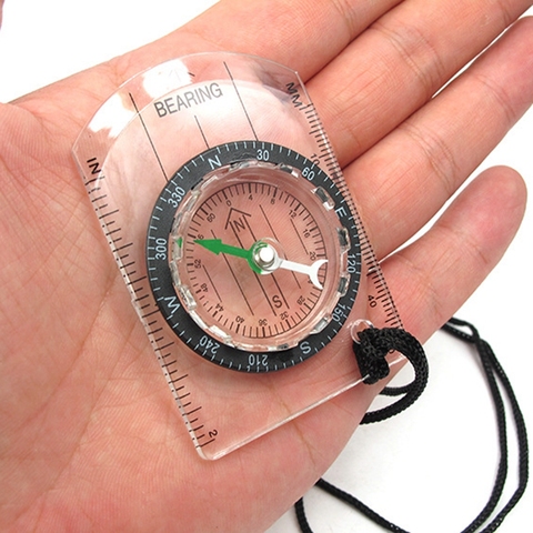 Outdoor Camping Hiking Transparent Plastic Compass Compass Proportional Footprint Travel Military Compass Tools travel kits ► Photo 1/5