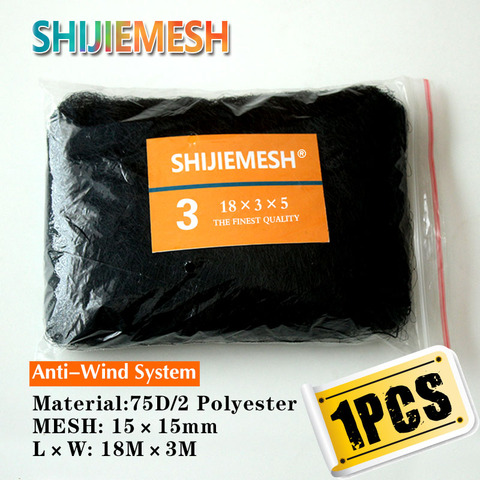 High Quality 18M x 3M 15mm Bat Catch 75D/2 Polyester Anti Bird Mist Net 1pcs ► Photo 1/6
