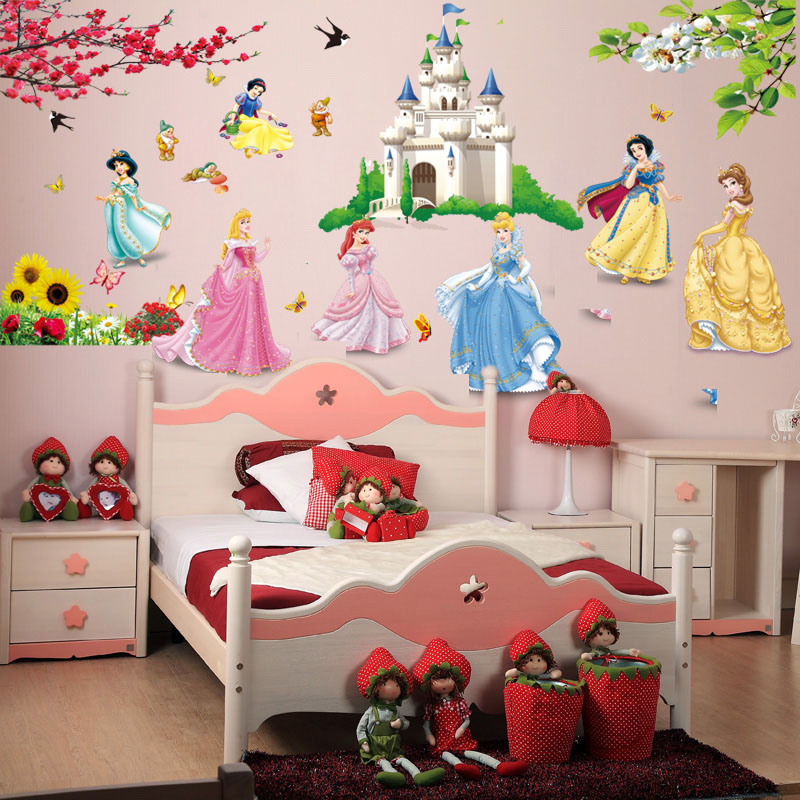 lovely castle Princess Wall Stickers For Kids Room Height Measure fairy  tale Cartoon DIY Decoration Girl's Room Decoration gift - Price history &  Review | AliExpress Seller - has supremes pp Store 