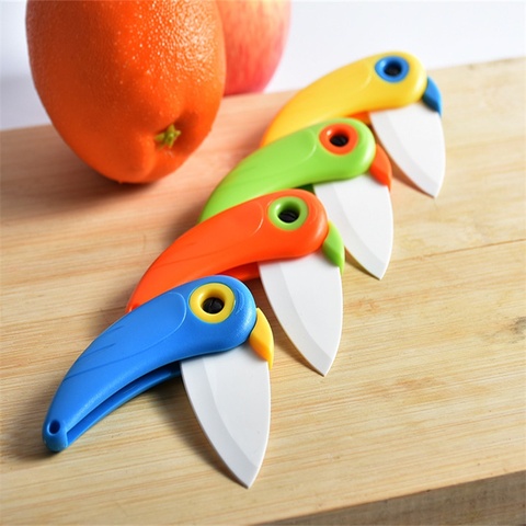 Fold Cut Slice Picnic Lunch Bird Mini Fruit Cutlery Cutter bag Vegetable Kitchen Blade Ceramic Pocket Pare Peel Peeler box Knife ► Photo 1/1