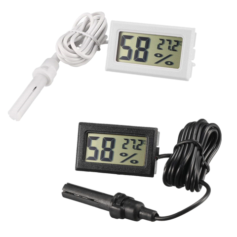 Mini LCD Digital Thermometer Hygrometer Thermostat Indoor Convenient  Temperature Sensor Humidity Meter Gauge Instruments Probe