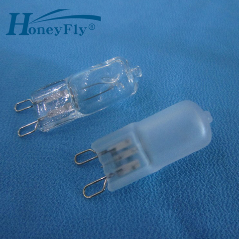 HoneyFly 10pcs G9 Halogen Lamp Light Bulb Capsule Clear Crystal Light 220V 20W 30W 40W Halogen G9 Warm White For Commercial ► Photo 1/5