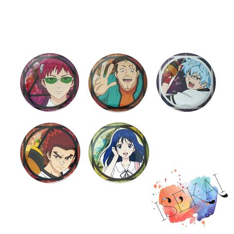Saiki Kusuo no sai-nan Anime Metal Badge Kusuko Kaidou Shun Riki Toritsuka Aren Kokomi Badge Brooch Pins ► Photo 1/1
