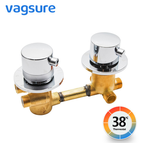 Vagsure 2/3/4/5Ways Outlet Brass Mixing Valve Diverter Thermostatic Shower Faucets Tap Temperature Mixer Control Screw Bathroom ► Photo 1/6