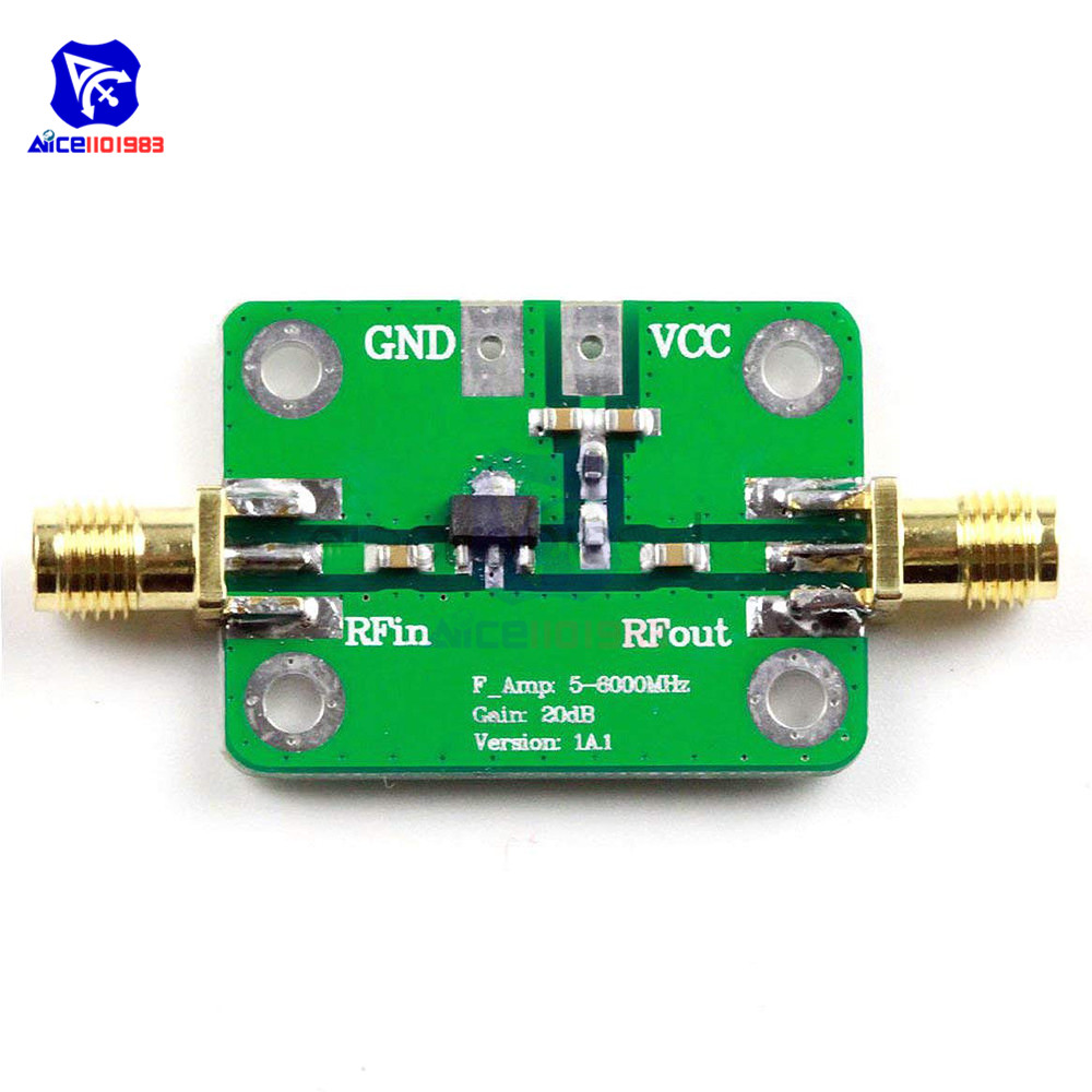 Broadband LNA 20db 0.05-6GHz Wideband Radio Signal Amplifier Verstärker Modul DE 