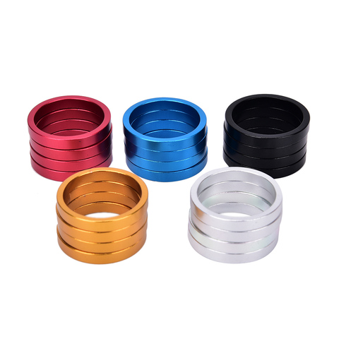 NEW 4Pcs/set Aluminum 5mm 28.6mm Cap For MTB Cycling Fork Washer Alloy Headset Stem Spacer Road Bike ► Photo 1/6