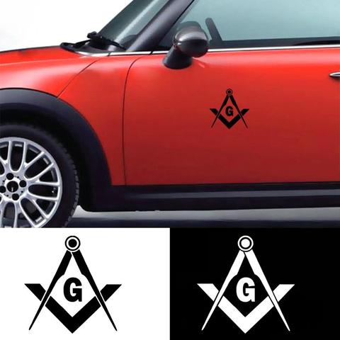 Fashion Masonic Freemason Decal Reflective Compass Square Decor Car Waterproof Truck Emblem Sticker Car Decor  hot ► Photo 1/6