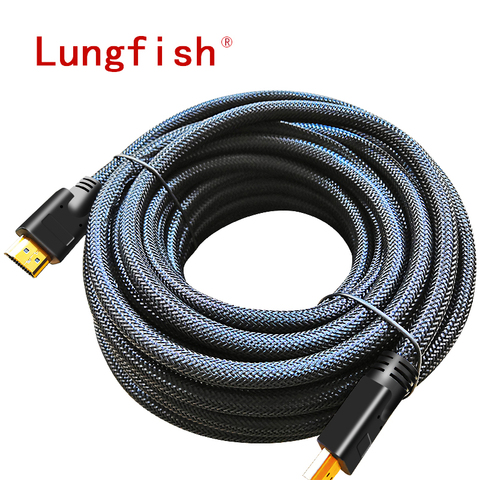 Lungfish Long HDMI Cable 5m 7.5m 10m 15m 20m Cable HDMI 1080P 3D for Splitter Switch PS4 LED TV Box xbox Projector Computer ► Photo 1/6