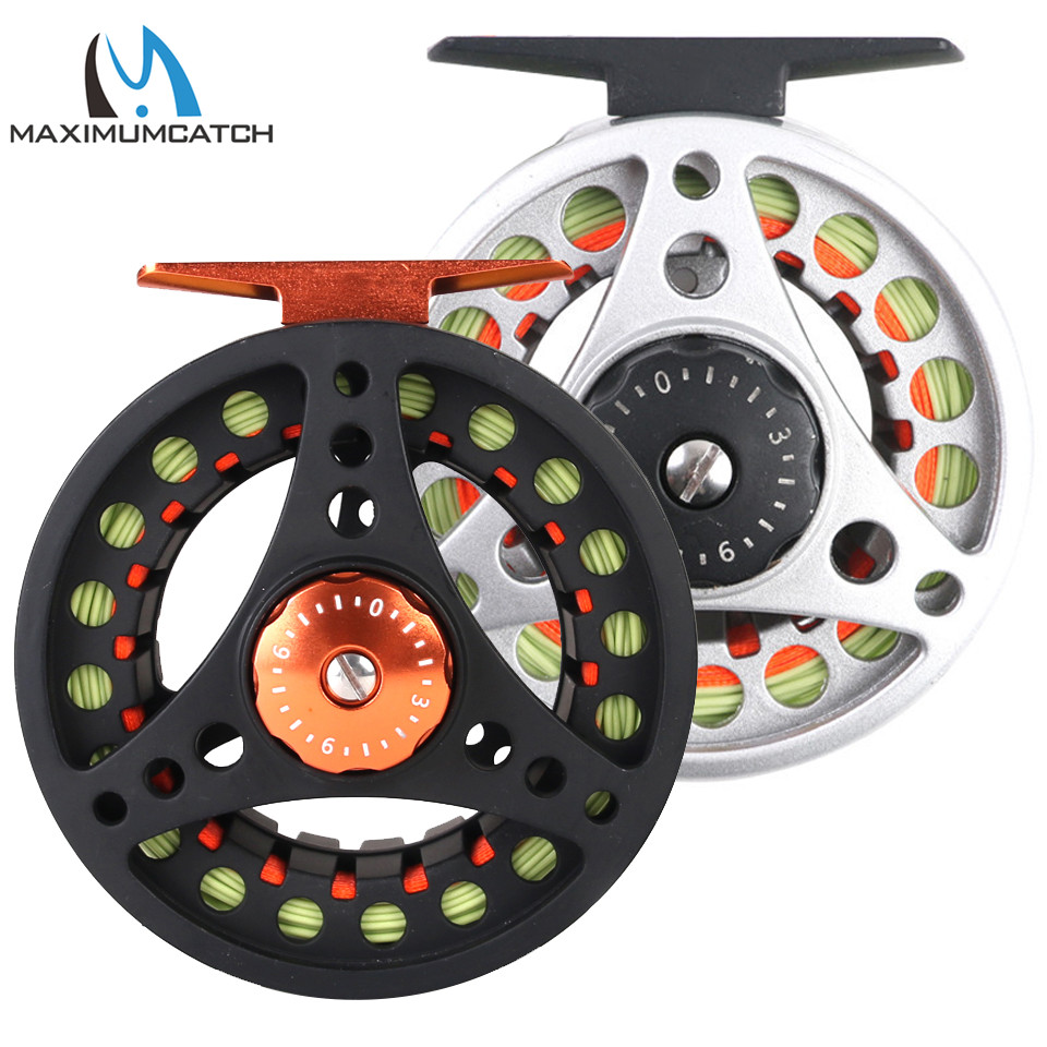 Fly Fishing Reel 1/2 3/4 5/6 7/8WT Aluminum Large Arbor Fly Reel Fly Line Combo 
