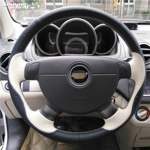 Black Beige Car Steering Wheel Cover for Chevrolet Lova Aveo Buick Excelle Daewoo Gentra 2013-2015 Chevrolet Lacetti 2006-2012 ► Photo 1/5