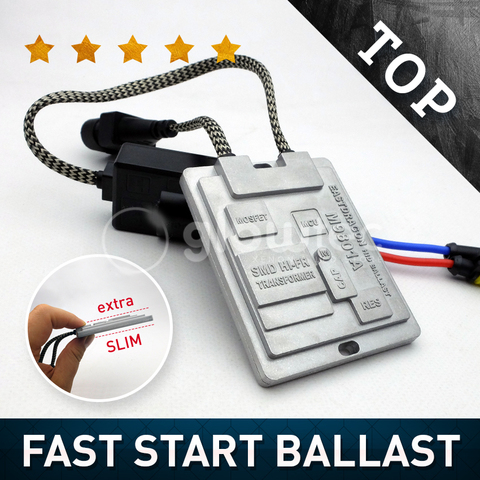 1pc 35W FAST START  HID Slim Ballast Replacement For Xenon Headlight 12v H1 H3 H4 H7 H9 H10 H11 H13 9004 9005 9006 GLOWTEC ► Photo 1/1