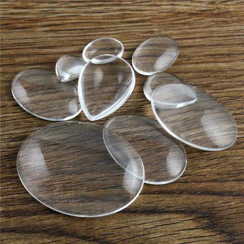 10x14mm 13x18mm 18x25mm 20x30mm 25x35mm 30x40mm  Drop OVAL Flat Back Clear Glass Cabochon, High Quality,Wholesale Promotion ► Photo 1/1