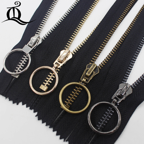 15cm-45cm 1pcs closed-End gold black silver copper Metal Zipper,Multi-color #5 Zippers For DIY Sewing white&black Available ► Photo 1/6