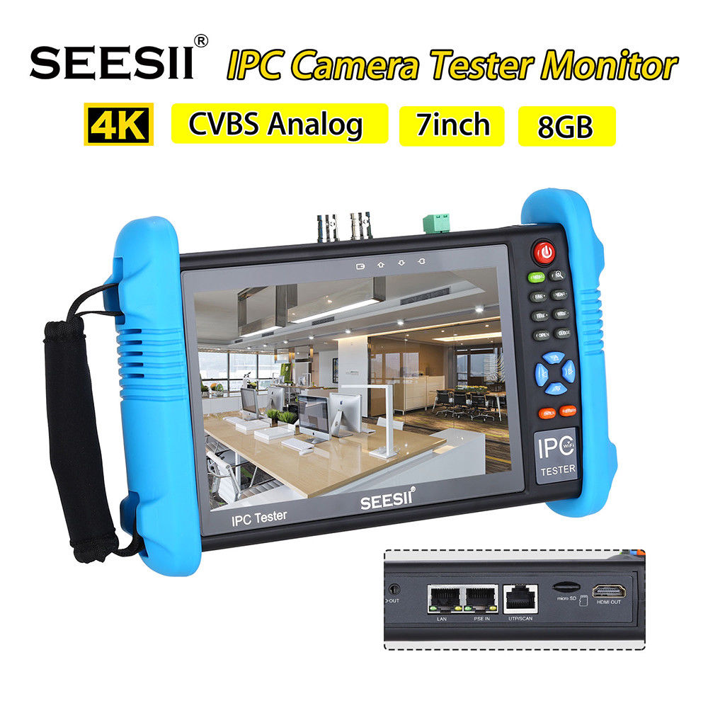 SEESII 9800PLUS 7inch 1920*1200 IP Camera Tester 4K 1080P IPC CCTV
