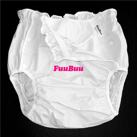 Free Shipping FUUBUU2219-White-S-1PCS  adult diapers non disposable diaper couche adulte pvc shorts diapers for adults ► Photo 1/5