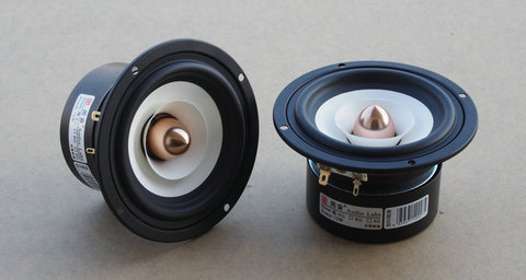 1PCS Audio Labs 4inch Full Frequency Speaker Driver Unit Magnetism Shielded White Paper Cone Aluminum Bullet 4/8ohm Option 25W ► Photo 1/6