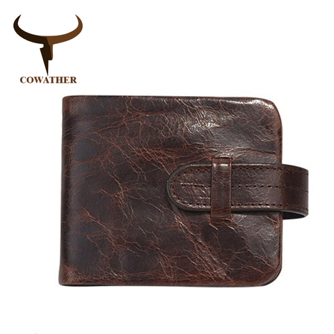 COWATHER men wallets 100% TOP cow genuine luxury leather high quality 2022 men purse vintage designer male purse 519 ► Photo 1/6
