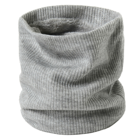 Women Knit Winter Scarf Snood Neck Plus Fur Ring Scarves Men Solid Warm Cashmere Round Collars Unisex Outdoor Scarfs ► Photo 1/6