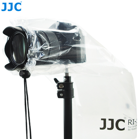 JJC 2PCS Camera Raincoat Small DSLR with Lens Rain Cover Mirrorless Cameras See-through Coat Prime Lenses Waterproof Protector ► Photo 1/6