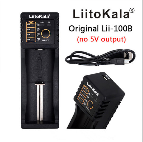 LiitoKala Lii-100B 18650 Battery Charger For 26650 16340 CR123 LiFePO4 1.2V Ni-MH Ni-Cd Rechareable Battery (no 5V output) ► Photo 1/6