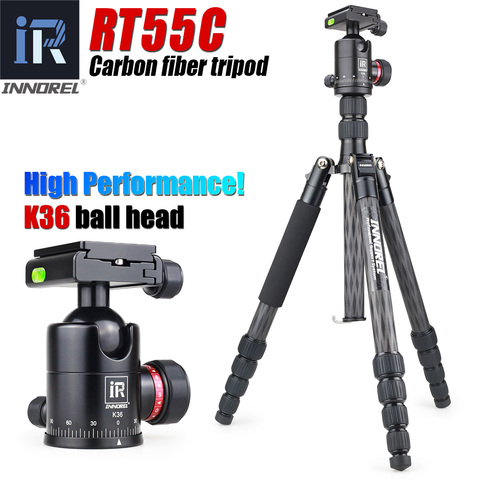 RT55C Professional 10 Layers Carbon Fiber Tripod For Digital Camera Suitable For Travel Top Quality DSLR Stand 161cm Max Height ► Photo 1/6