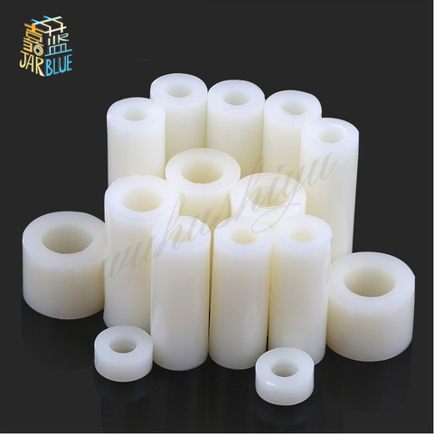 50pcs M3 M4 M5 White Nylon ABS Non-Threaded Spacer Round Hollow Standoff Washer ID 3mm4mm 5mm PCB Board Screw Bolt ► Photo 1/3