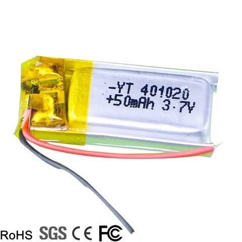 3.7v 50mah 1S RC Toys Rc Cars Bluetooth speaker Bluetooth headset digital products Lithium polymer battery 3.7V  401020 ► Photo 1/1