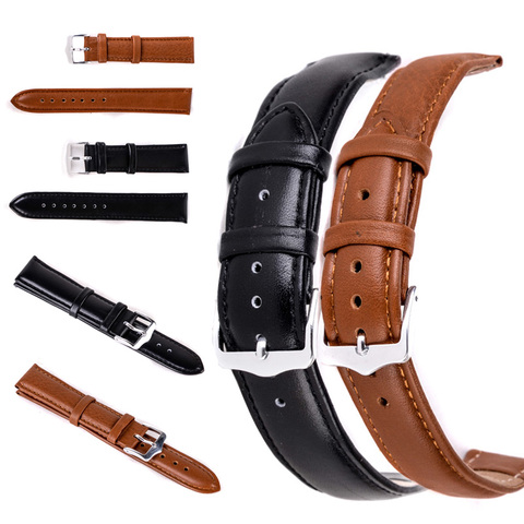 12mm/14mm/16mm/18mm/20mm/22mm/24mm Genuine Leather Watchband High Quality Unisex Sport Wrist Watch Band Strap Belt For Watch ► Photo 1/6