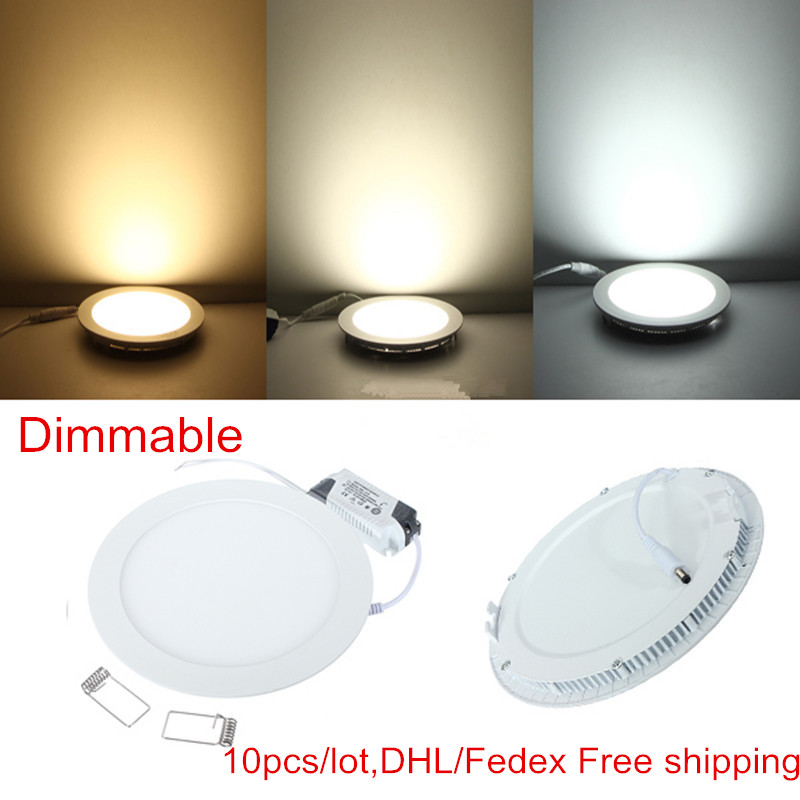 DE 10PCS 3W Dimmable LED Recessed Ceiling Panel Lamp Warm White Light Downlight