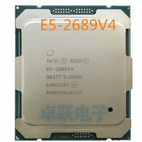 E5-2689V4 Original Intel Xeon E5 2689V4 3.10GHZ 10-Core 25MB SmartCache E5 2689 V4 FCLGA2011 165W ► Photo 1/1