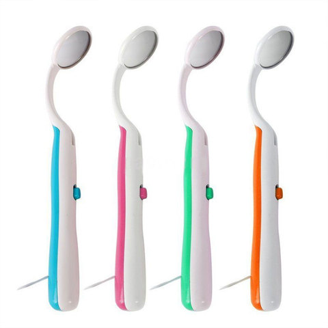 Dental Mirror With Led Light Inspect Instrument Checking Mirror Dentist Oral Super Bright Anti-fog Mouth Mirror Tooth Care Tool ► Photo 1/6