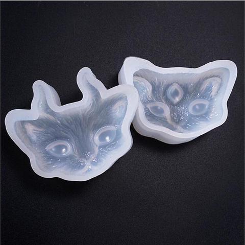 New Transparent Silicone Mould 2/3-eye Devil Cats Head Mold Jewelry Making DIY Craft Resin Epoxy Glue Mold for DIY Jewelry Prop ► Photo 1/6