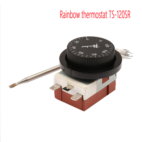 0-120 C Korea Rainbow TS-120SR Capillary Thermostat 3 pin Tempering Switch Adjustable Temperature 3-feet Temperature Controller ► Photo 1/5