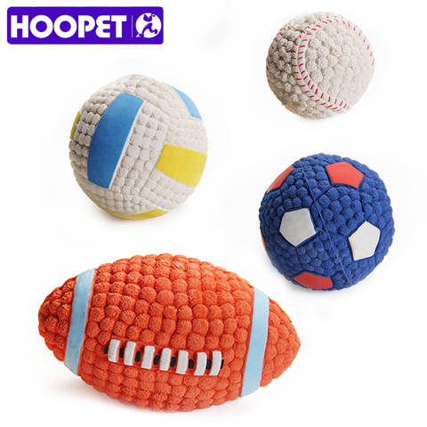 HOOPET Pet Dog Toy Balls Squeak Puppy Toys Interesting Tennis Football Tooth Cleaning Toys for Dogs ► Photo 1/6