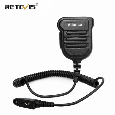 New Upgraded H103ML IP55 Speaker Microphone with 3.5mm Earphone Jack for Ailunce HD1/RT82/RT87/RT29/RT83/RT648/RT48/RT647 J9131K ► Photo 1/6